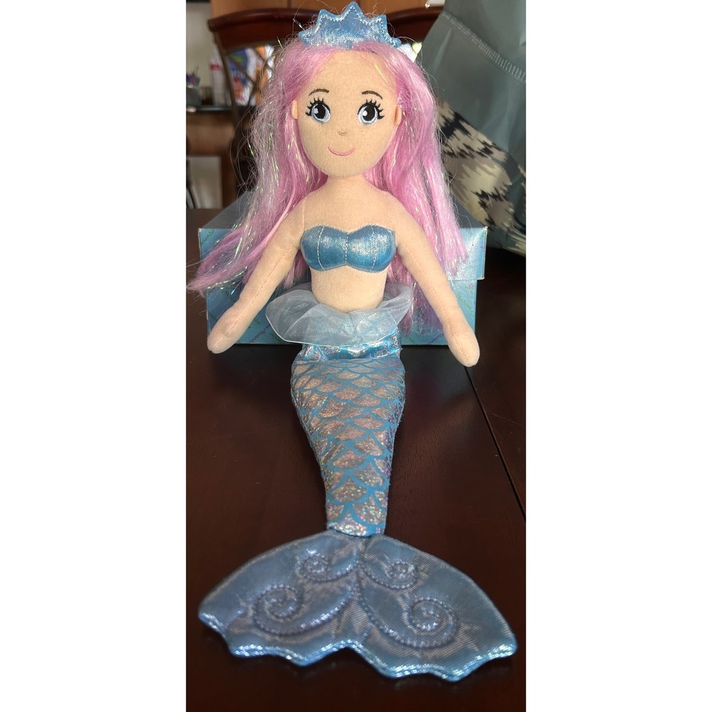 Aurora World Mermaid Plush Polyester 18in Blue Pink Hair  Mermaidcore